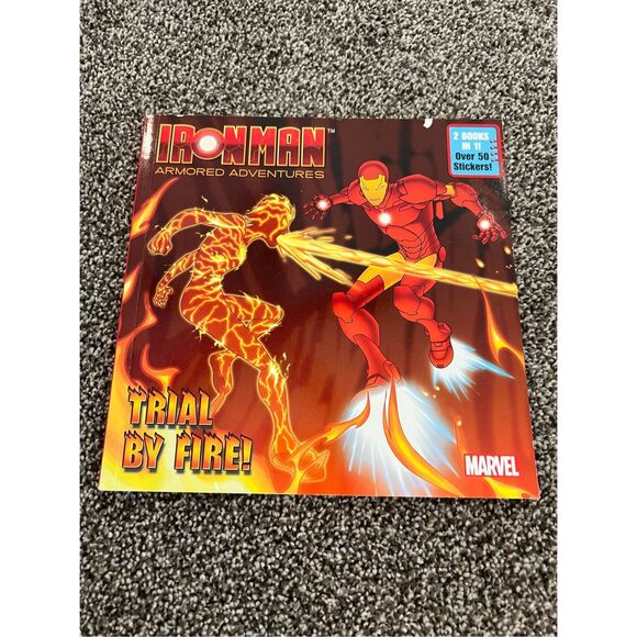 Iron Man Armored Adventures: Trial by Fire 2 books in 1 with stickers - Picture 1 of 5